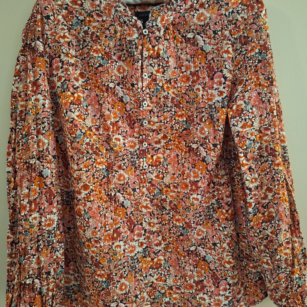 Talbots Multicolor Floral Blouse